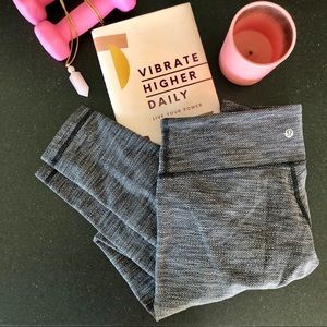 lululemon mid-rise 28” heathered blk/grey leggings